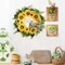 Summer Sunflower Wreath for Front Door – 20" Farmhouse Wreath with Welcome Sign & Bow, Bright Seasonal Decor for Porch, Patio, or Window